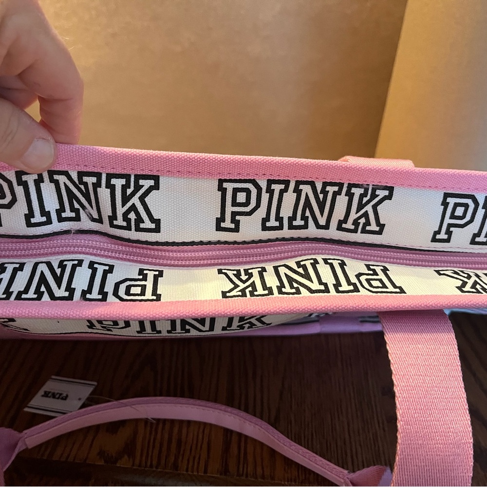 Victoria's Secret Pink Striped Tote - Picture 3 of 5